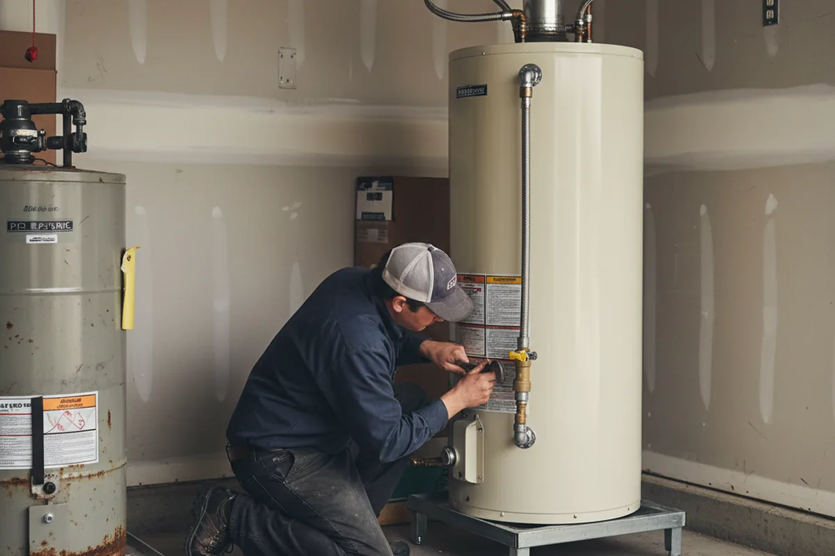 Water heater and shutoff valve replacement in East Berlin